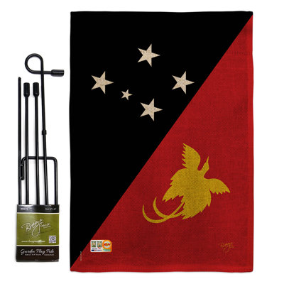Double Sided 18.5'' H x 13'' W Burlap Flag Set