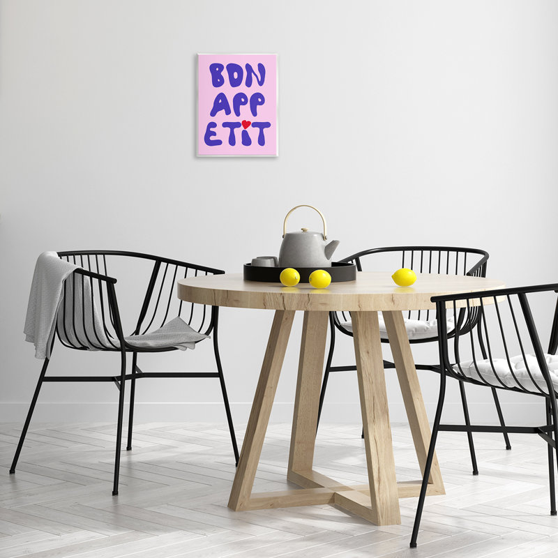  Bon Appetit with Heart Wall Plaque Art by House of Lulu