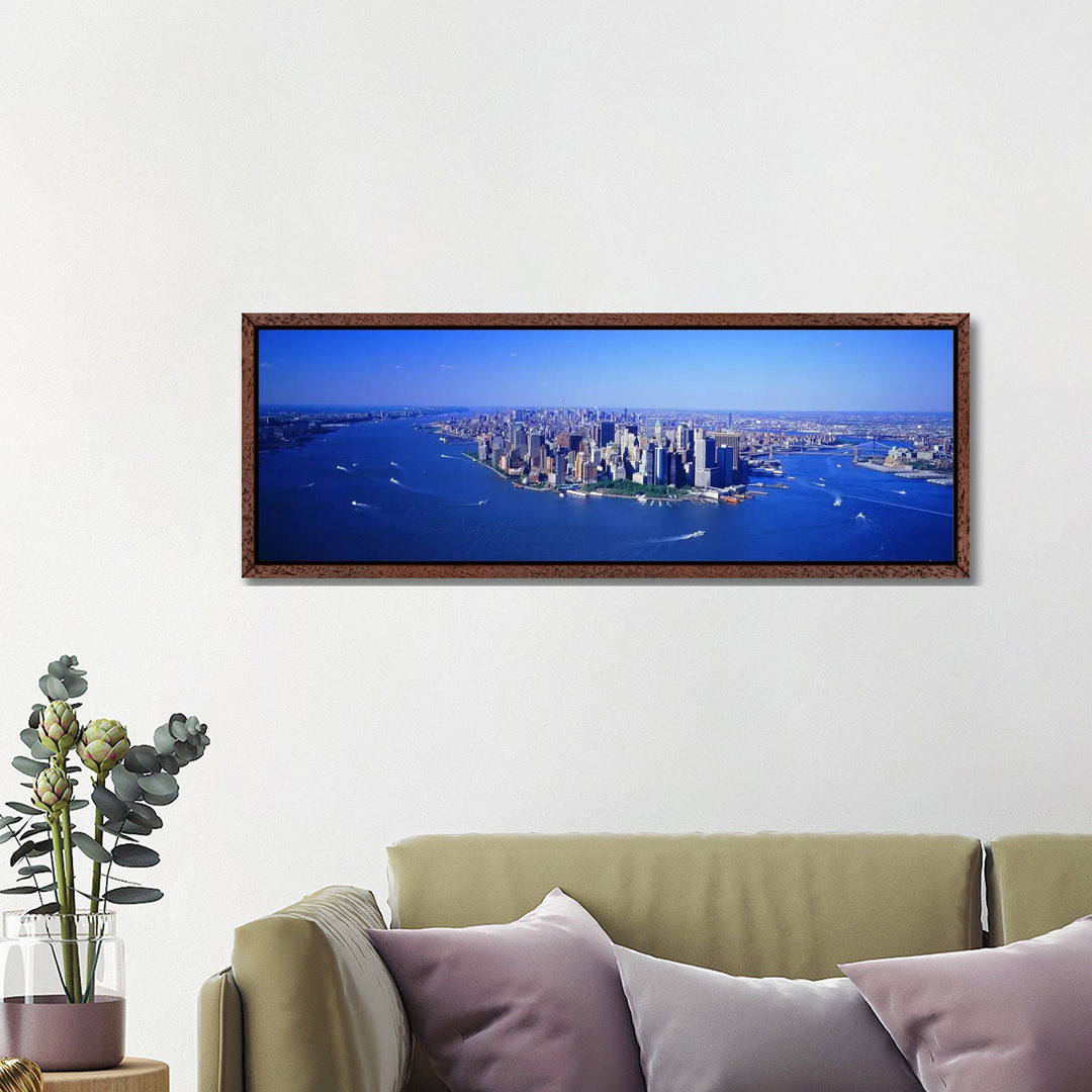 Luftaufnahme Lower Manhattan New York City NY von Panoramic Images - Panoramic Gallery- Giclée auf Leinwand