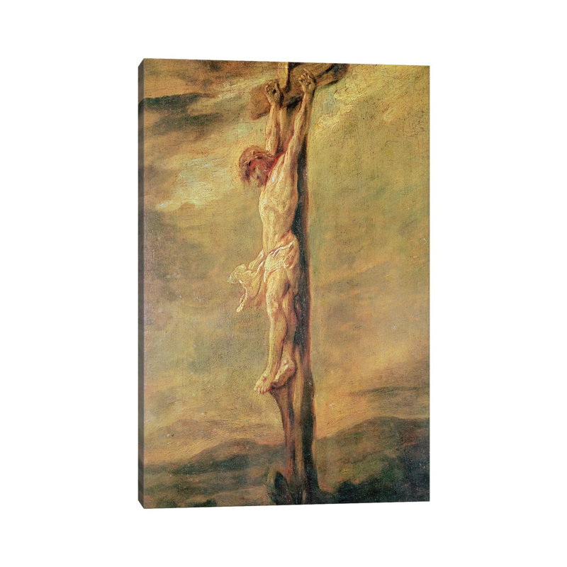 Christ On The Cross, C.1646 by Rembrandt Van Rijn - Painting on Canvas, 66.04cm H x 45.72cm W x 3.81cm D, Wrapped Canvas