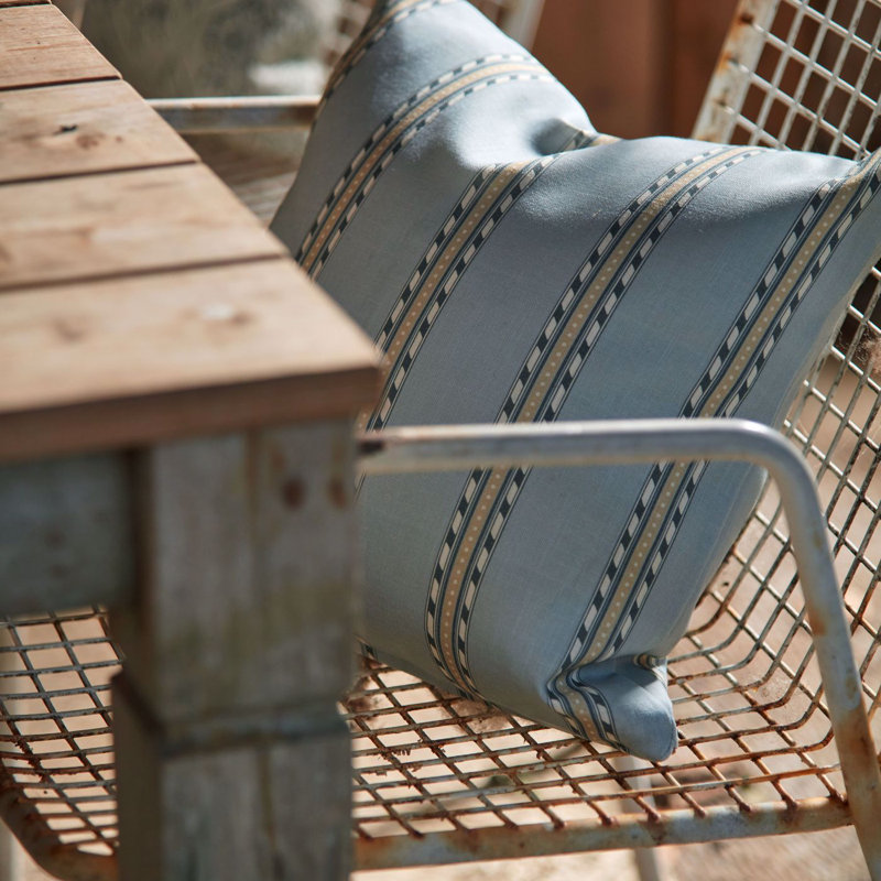 Holland Park Stripe Fabric, Mineral Blue