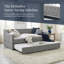 Lit de jour convertible double / double avec lit gigogne et rangement latéral-130417853-130417854
