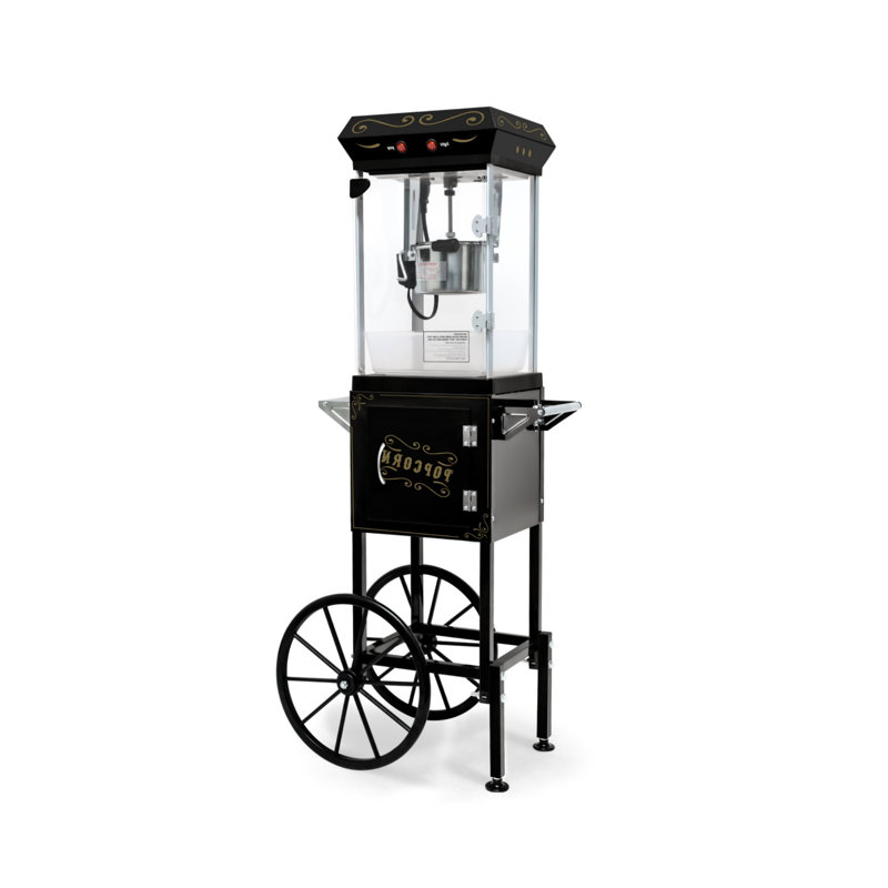 6 oz. La machine à maïs soufflé comprend un tiroir, Noir