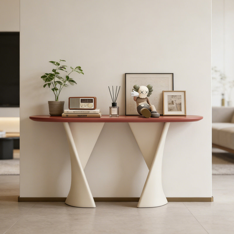 Console moderne minimaliste, H 33,5 po x l 55,1 po x P 13,8 po