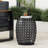 Modern Metal End Table - Elegant Iron Cut, 16.50" W X 20.50" H D, , Black Black, 16.38"X16.38"X20.76", No Assembly Required-782670649