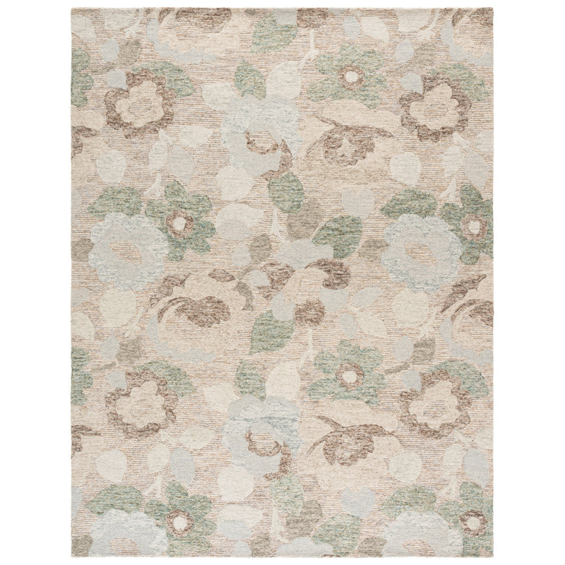Metro 759 Hand Tufted 80% Wool; 20% Cotton Floral Rug, 8'-0" X 10'-0" Rectangle