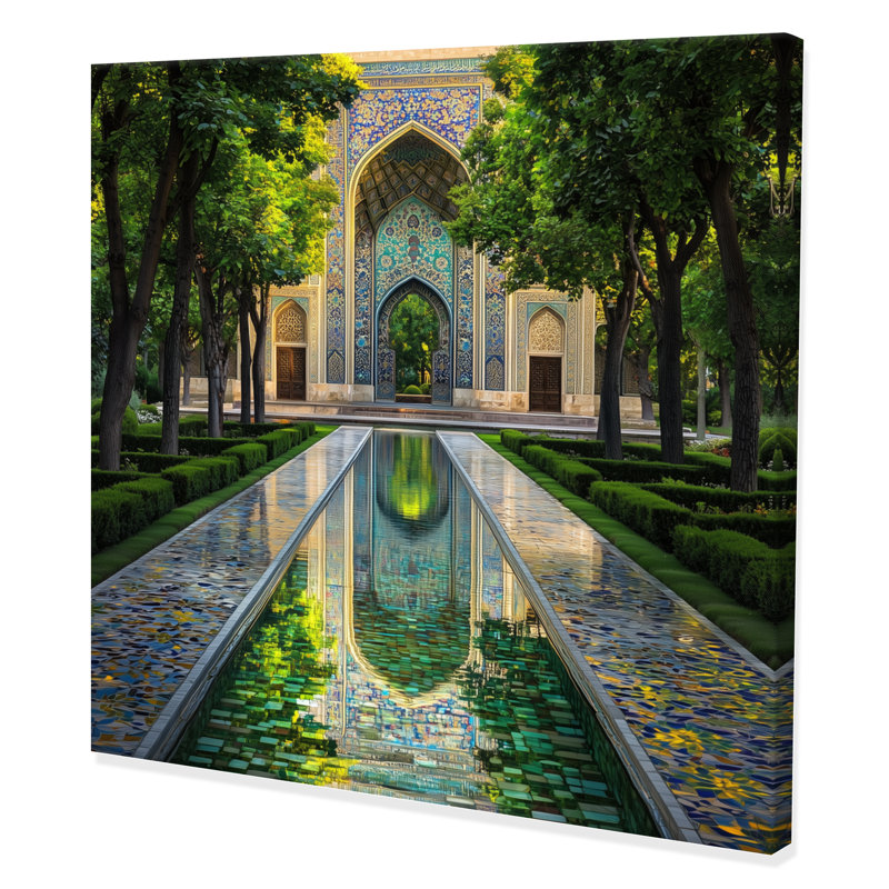 «Persian Gardens Teheran II», art mural impression de paysage, Toile tendue, Ne s’applique pas, H 16 po x l 16 po