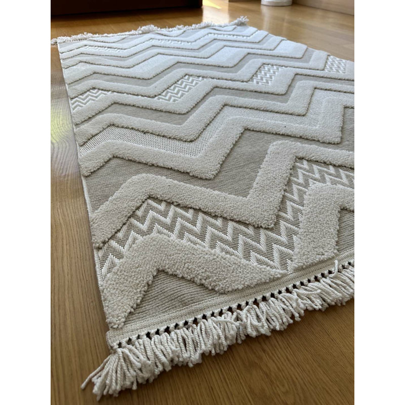 Tapis avec envers antidérapant Tivan, Tapis de couloir 3 pi 3 po x 6 pi 7 po