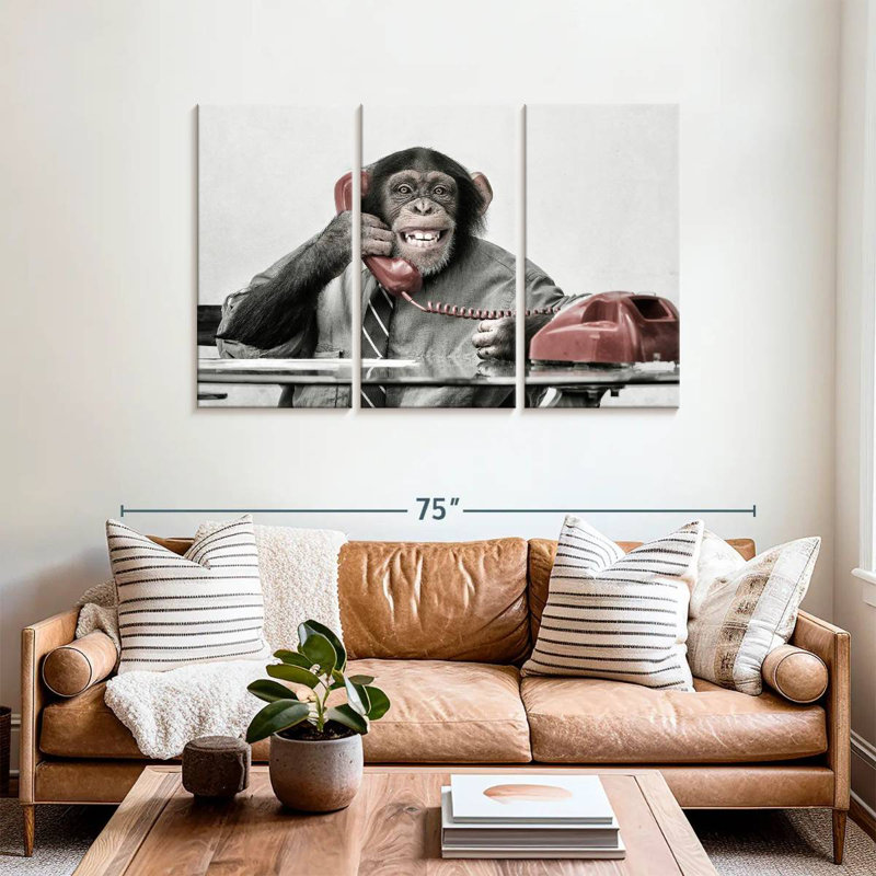 Chimpanzee Business, 36" H x 57" W