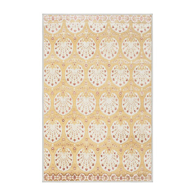 Tapis orange/blanc contemporain