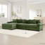 Canapé modulaire surdimensionné en tissu de velours côtelé de 130 po avec coussins décoratifs et repose-pieds Cloud-116743566
