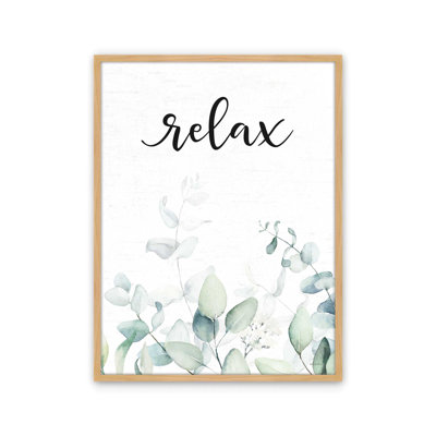 Relax Leaves by lettered & lined Art Print