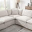Canapé modulaire avec repose-pieds 125,5 po Brinsley-768528028