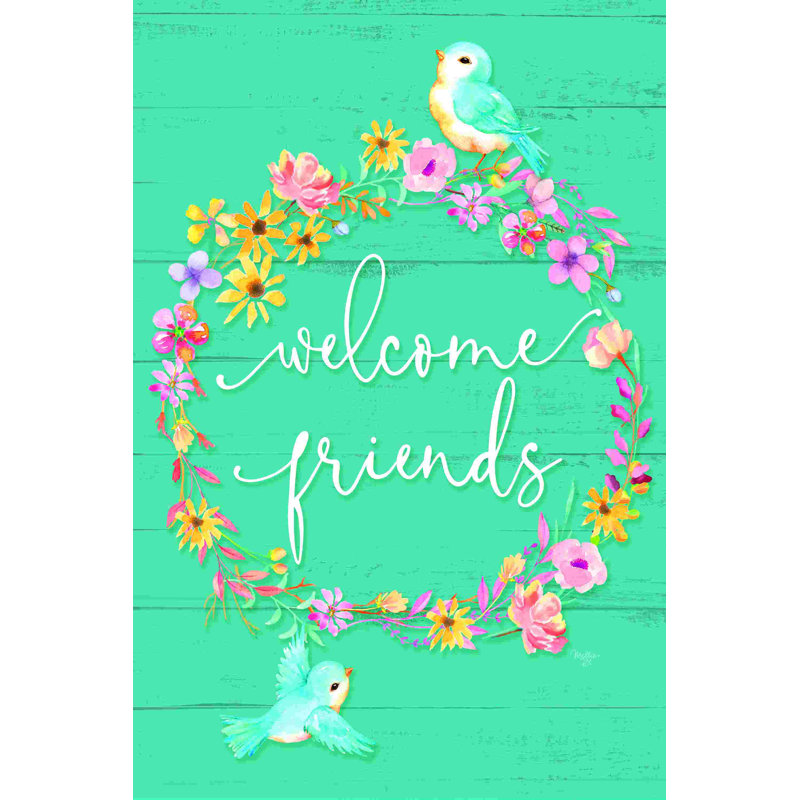 Welcome Spring Family, L 12 po x H 18 po