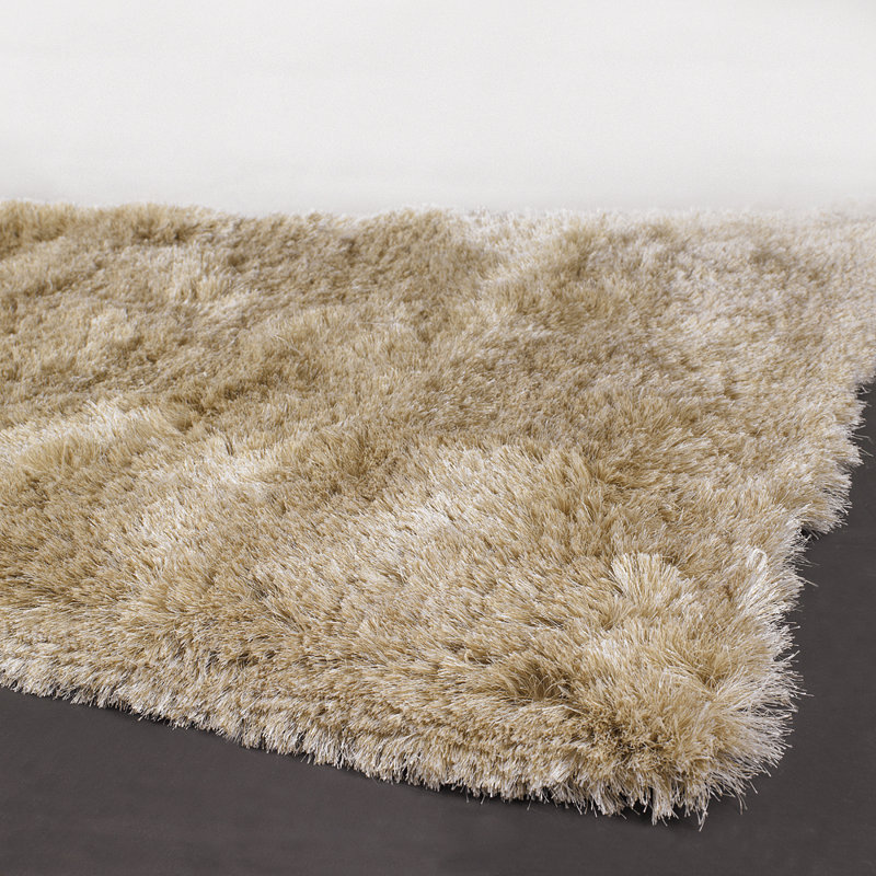 Tapis beige/blanc fait main Heike, 5 pi x 7 pi 6 po
