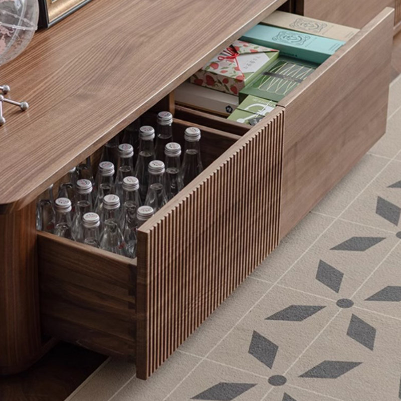 Nordic simple design sense solid wood TV cabinet