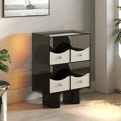 Modern compact and elegant acrylic accent cabinet