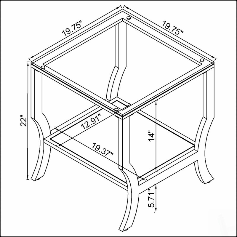 Ensemble de 2 tables basses et d'appoint modernes en chrome avec plateaux en verre trempé transparent pour un salon élégant et stylé