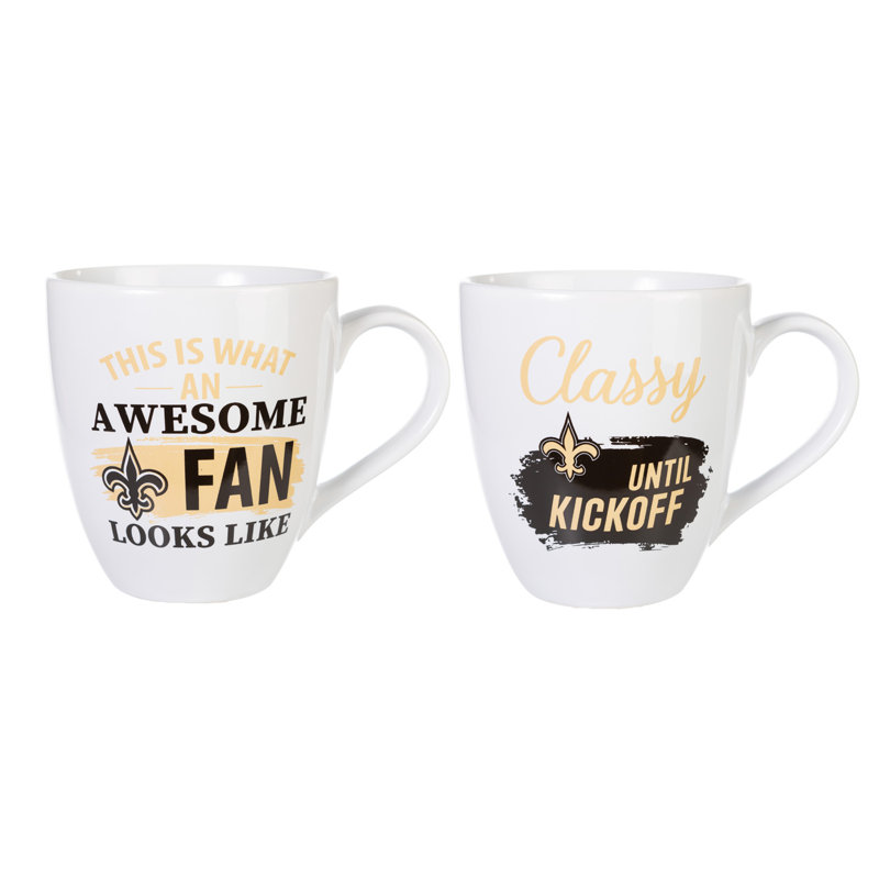 Ensemble de 2 tasses à café NFL, New Orleans Saints