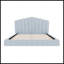 Structure de lit en velours pour grand lit avec tête de lit en forme de coquillage, aucun sommier nécessaire-814279726