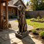 Statue de chien de chasse assis en bronze rétro, sculpture de chien en résine 29 po pour décor de maison de campagne et de style occidental