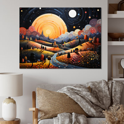 " Farmhouse Farmstead Abstraction Pointillism I "
