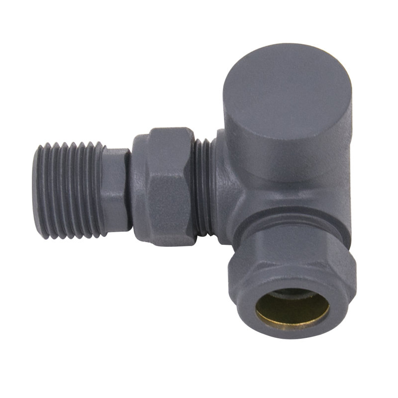 Angled Corner Radiator Valves Manual 15Mm Heated Towel Rail Valve Anthracite