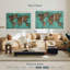Carte en bois Aliaz turquoise-107953563