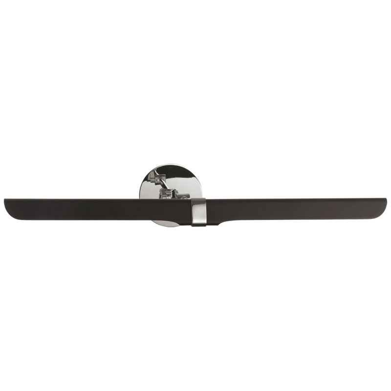 Issa Dimmable LED Wall Mounted Picture Light, Hand Rubbed Antique Brass/Black