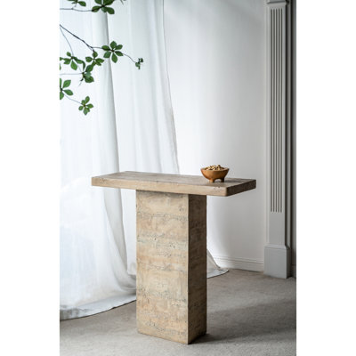 Cream Square Pedestal Coffee Table Measuring 35.5X14x35.5 Inches, Coastal And Industrial Style, Ideal For Home Decor Inches Table, Modern Motifs, Suitable Various Rooms