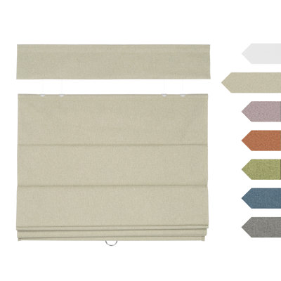 Top Down Bottom Up Roman Shades, Cordless Blackout Roman Blinds, Beige (76"W x 48"H)
