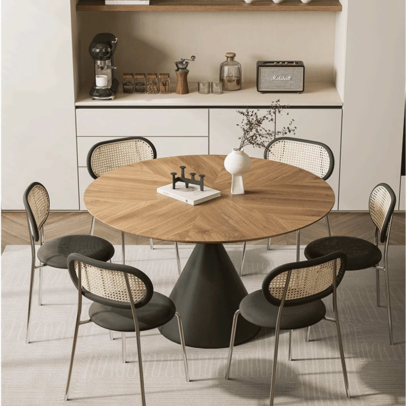 Table de salle à manger Retro Minimalist, H 29,5 po x l 59,1 po x L 59,1 po