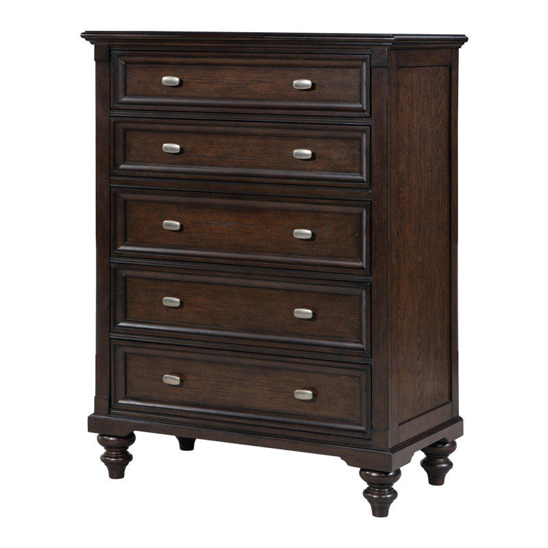 5-Drawer Chest Of Drawers Dark Oak
