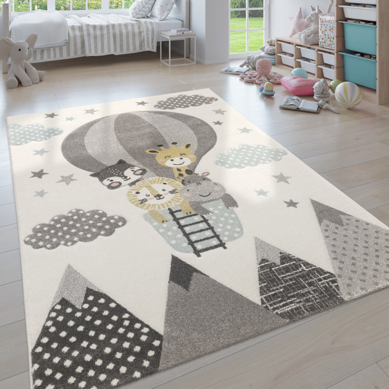 Mayfair Shaggy Grey Rug, Square 133cm