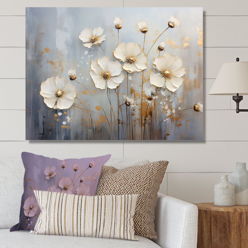 Impression sur toile Elegant Beige Buttercups Meadow IV - Buttercups, Toile tendue, H 34 po x l 44 po x P 1,5 po