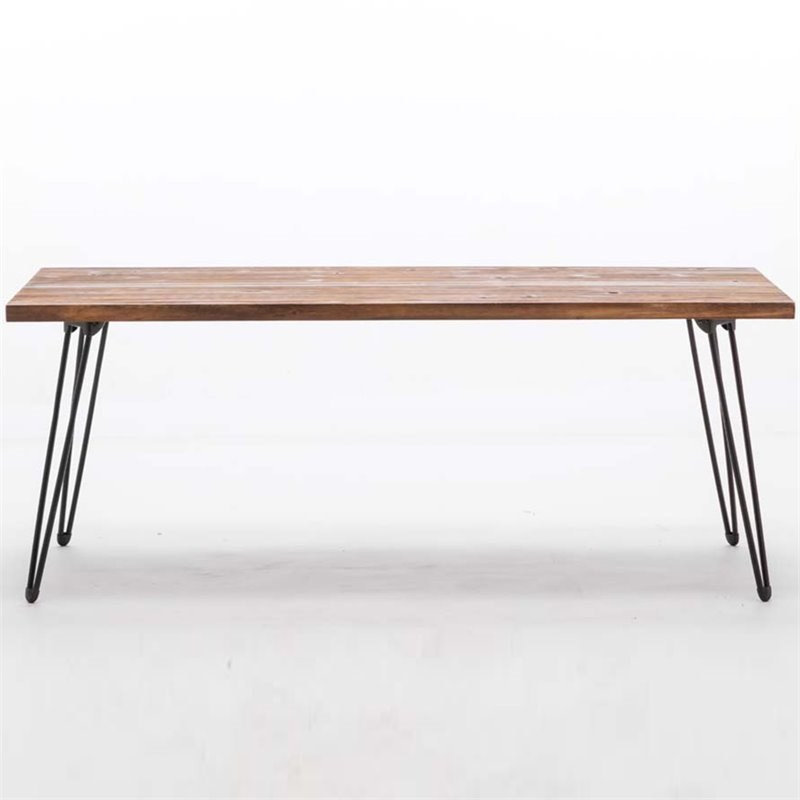 Pemberly Row Contemporary 48" Folding Coffee Table in Weathered Brown