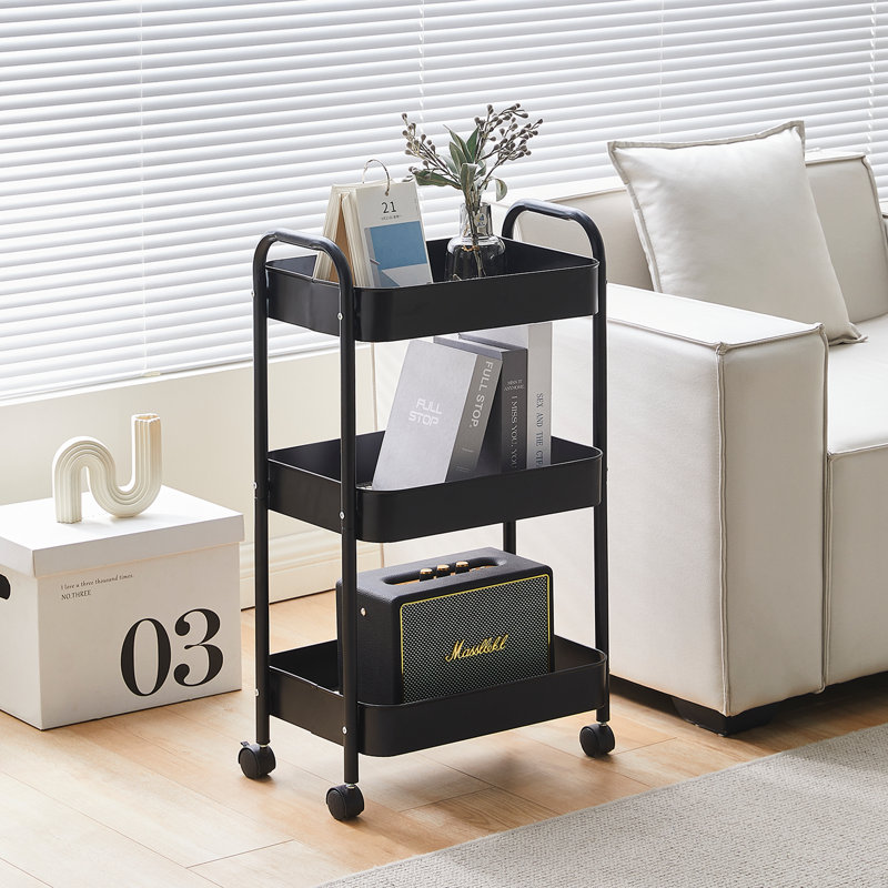 Kysa Metal Kitchen Cart, Black