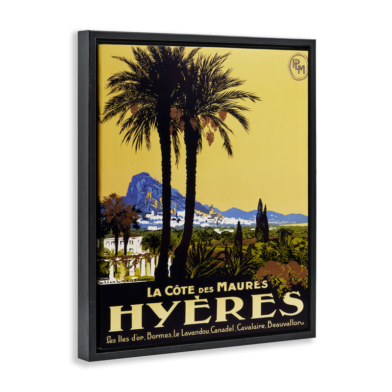 Cadre flottant rétro vintage avec publicité, Marcus Jules, Cadre flottant noir de jais, H 21 po x l 17 po