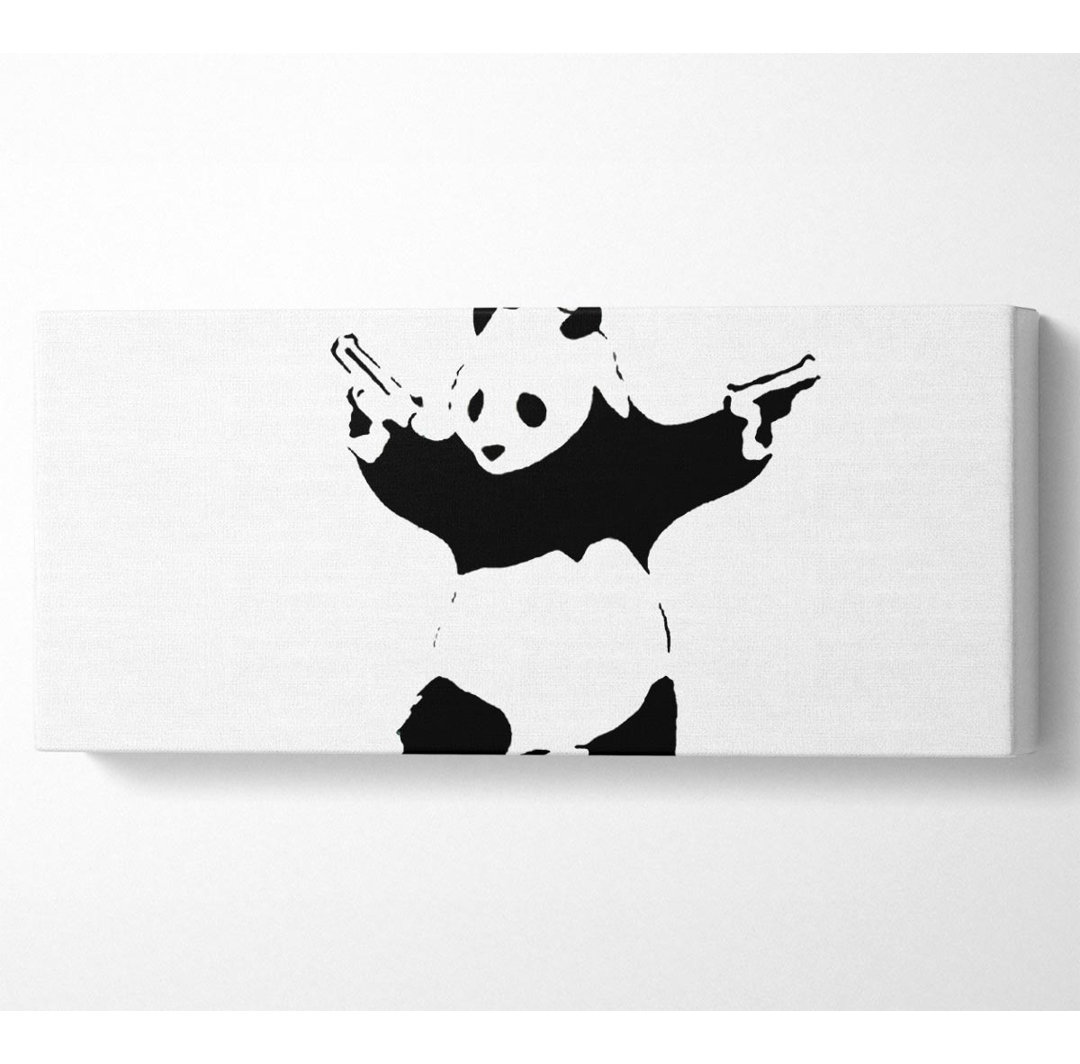 Panda Hold-Up White - Leinwanddrucke im Wrapped Format