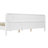 PINE SOLID WOOD KING SIZE BED, SOLID AND STABLE, NO BOX SPRING NEEDED, WHITE COLOR-95027247