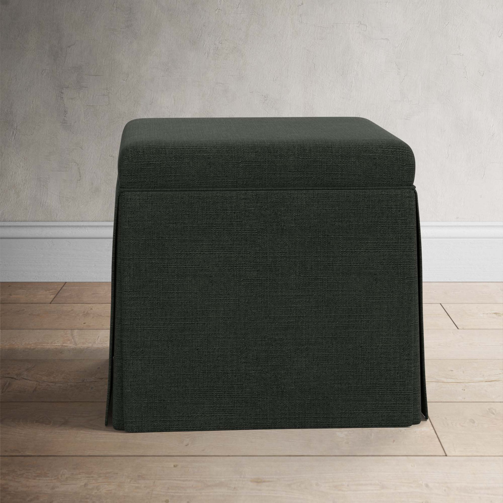Bash 20" Ottoman, Classic Black Linen
