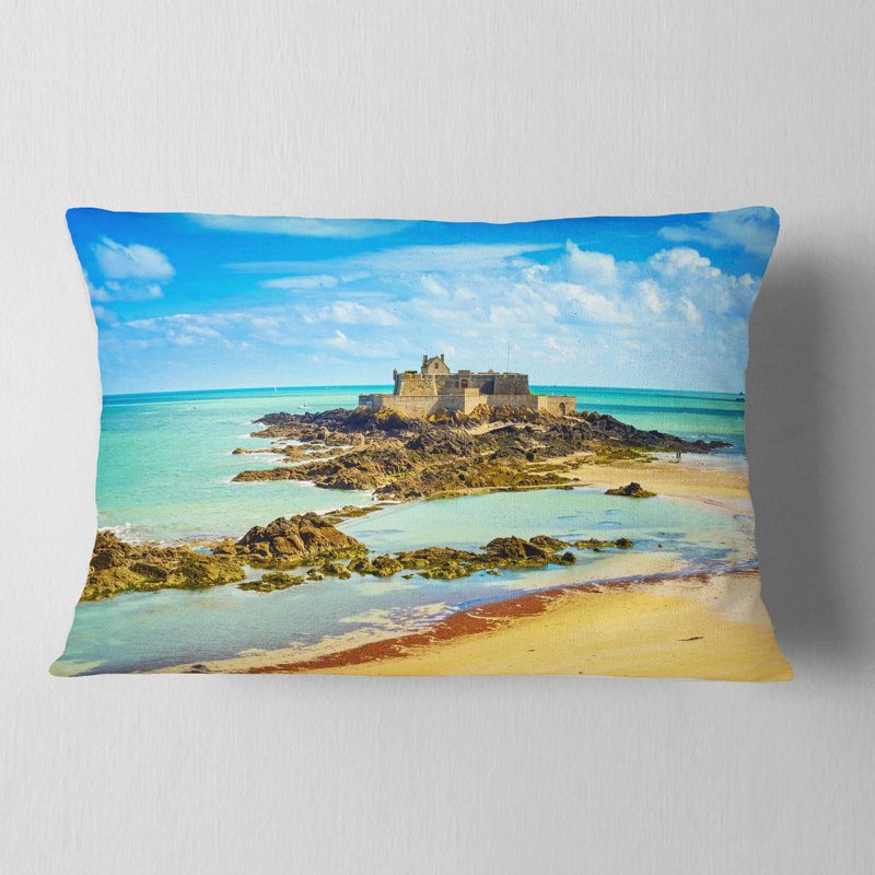 Coussin lombaire national beach seascape st malo