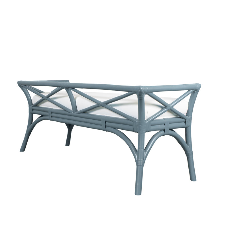 Wicker Bench, Regatta Blue