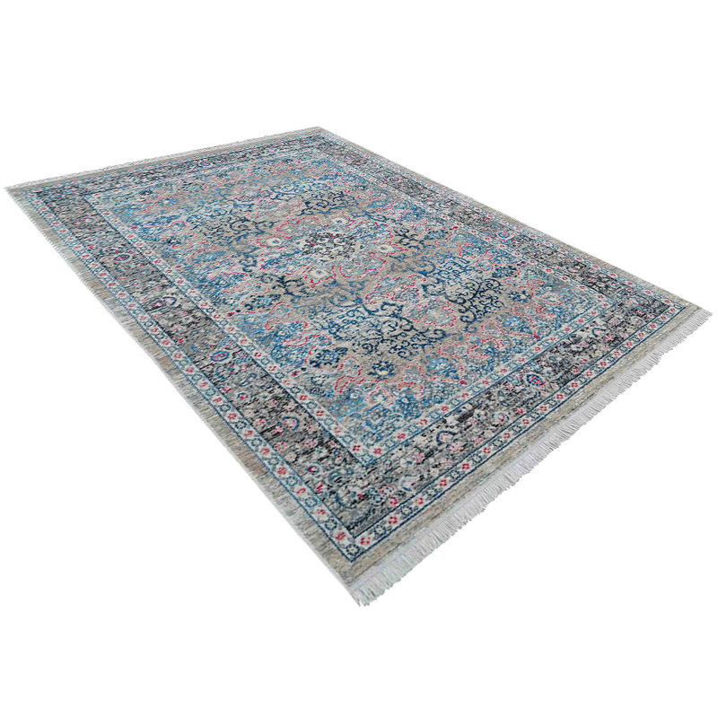 Machine Made Polyester Area Rugs - Rectangle | Multicolor | Oriental Design, Low Pile Machine Made Area Rugs for Living Room, Bed Room