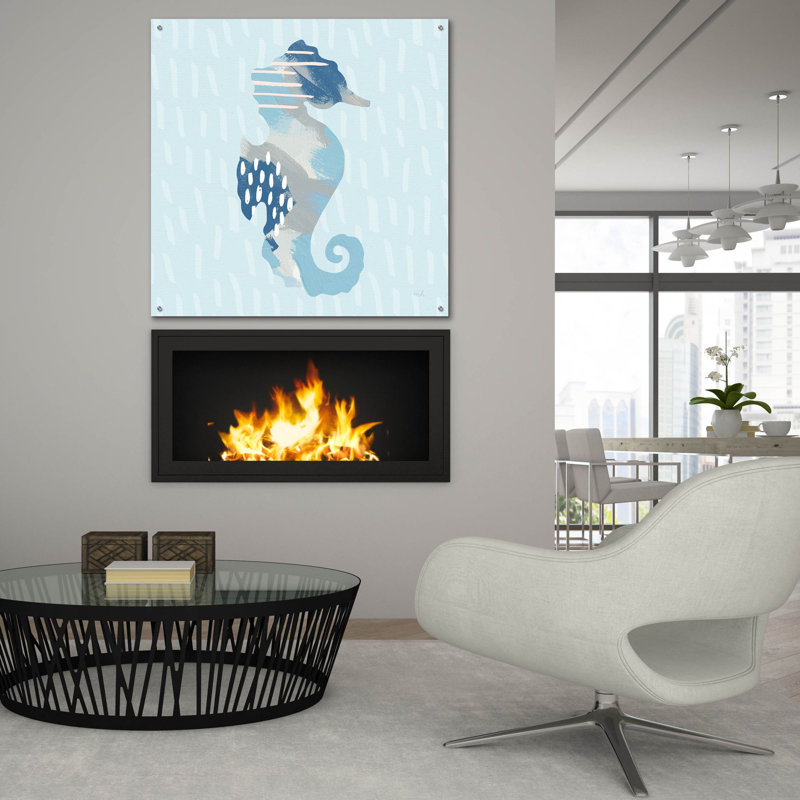 «Coastal Cool 1» par Moira Hershey, art mural en verre acrylique, H 36 po x l 36 po x P 0,2 po