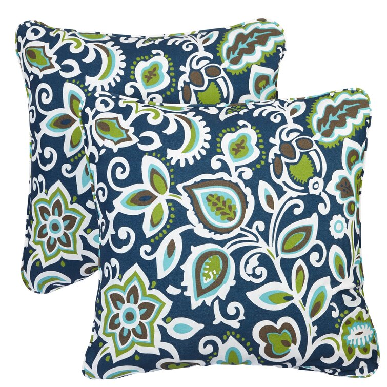 Winston Porter Strother Floral Polyester Indoor/Outdoor Throw Pillow &  Reviews