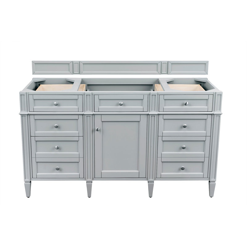 Brittany 60'' W Single Vanity, Charcoal Soapstone, Smokey Celadon, 8" Widespread