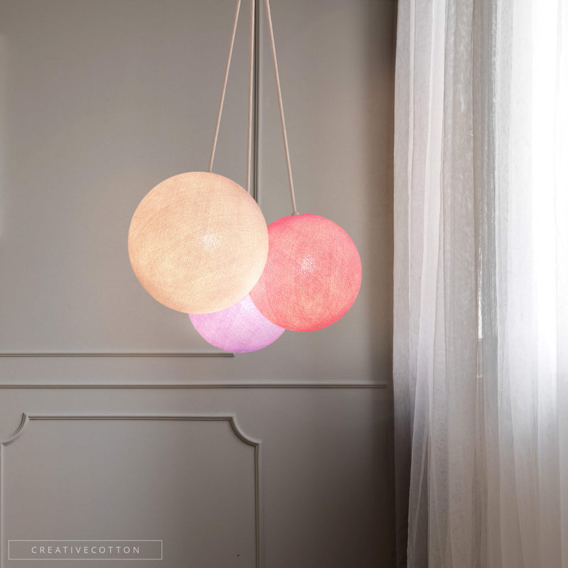 Creativecotton 3-Light Globe Pendant, Blumenwiese