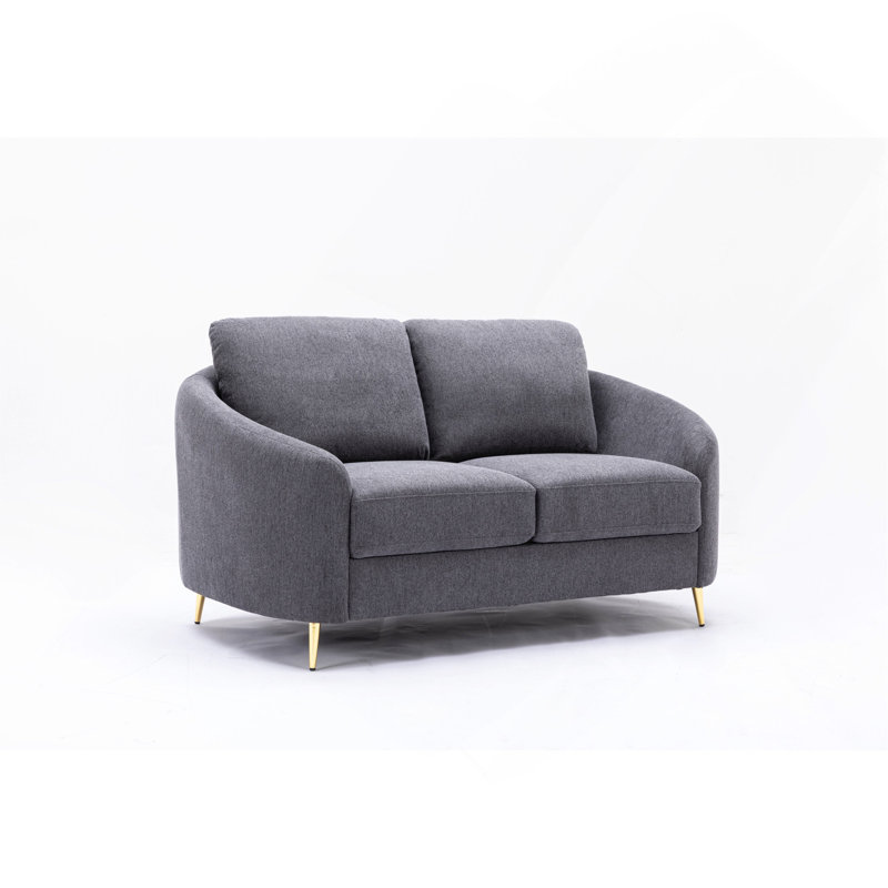 Yuina Gray Linen Loveseat