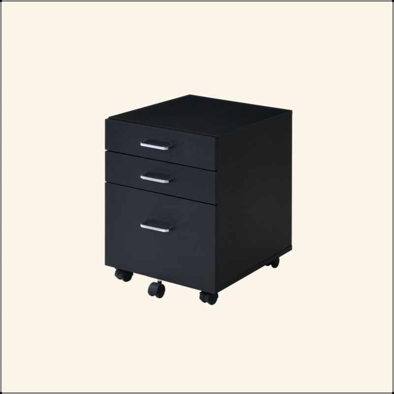 Armoire au fini noir et chrome
